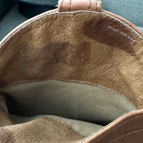 AldoBrown Leather Mid Calf Western Boots Classic Stacked Heel Women's 8 (EU 39) - Picture 8 of 13